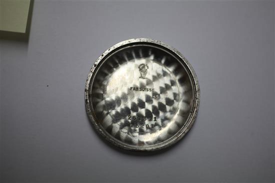 A gentlemans 1950s/1960s? stainless steel Movado automatic calendar wrist watch,